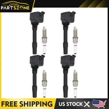 For BMW 230i 330i 430i 540i Mini Cooper 4 Ignition Coils & Spark Plugs Set