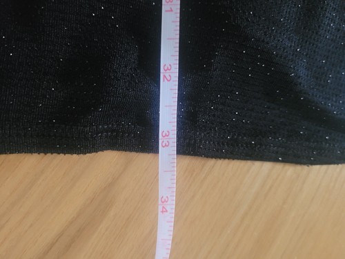 New Look Sparkle Black High Waist 3/4 Sleeve Stretch Flared Short Dress UK 12 - Picture 9 of 9