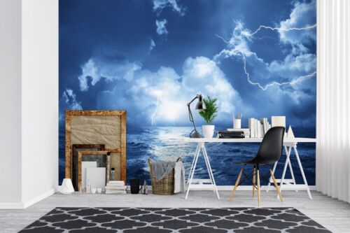 3D Ozean Wolken Blitze ZHUC011 Tapete Wandbild Fototapete Abnehmbarer Ann 24 - Bild 1 von 11