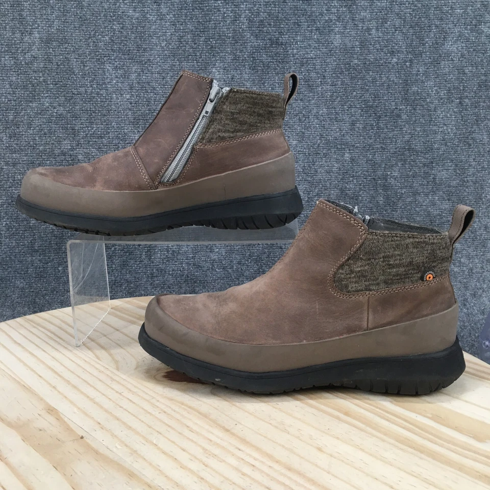 Botas Bogs Mujer 8 Freedom Tobillo Chelsea Cremalleras Laterales 72413-260 Cuero Marrón Foto 2 de 4