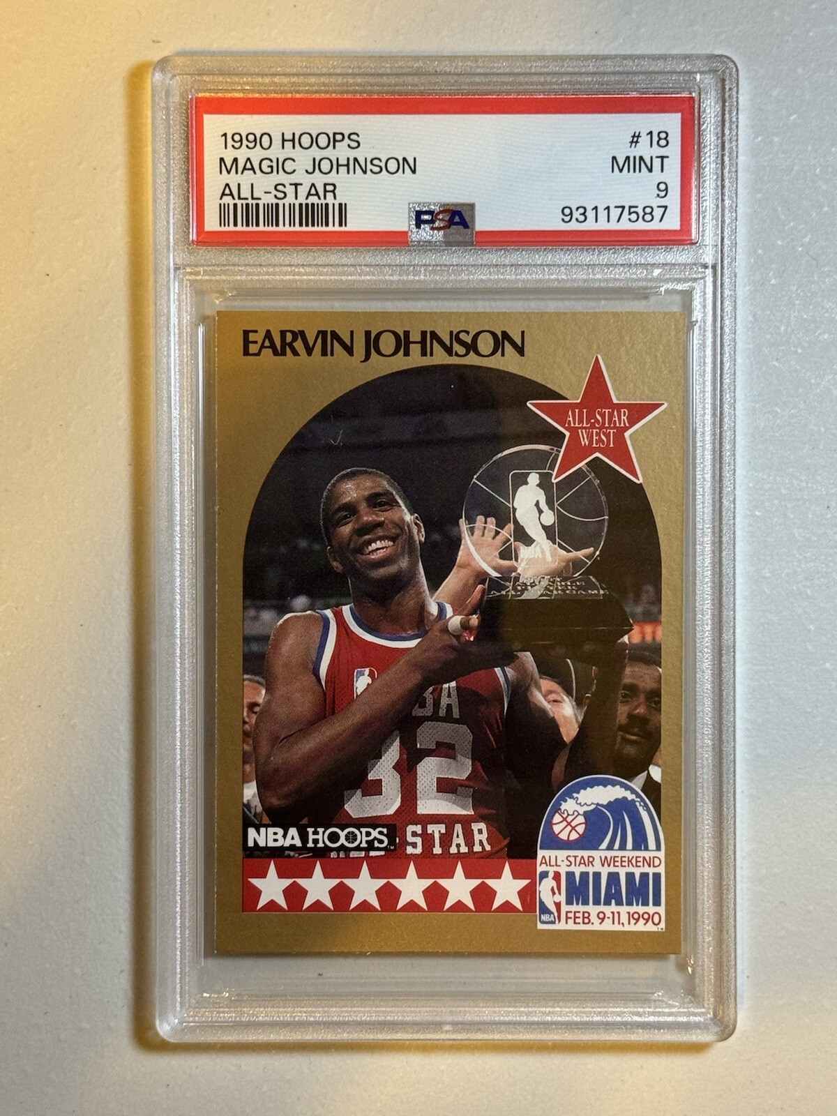 1990 Hoops Magic Johnson #18 All-Star PSA 9 Mint New Slab
