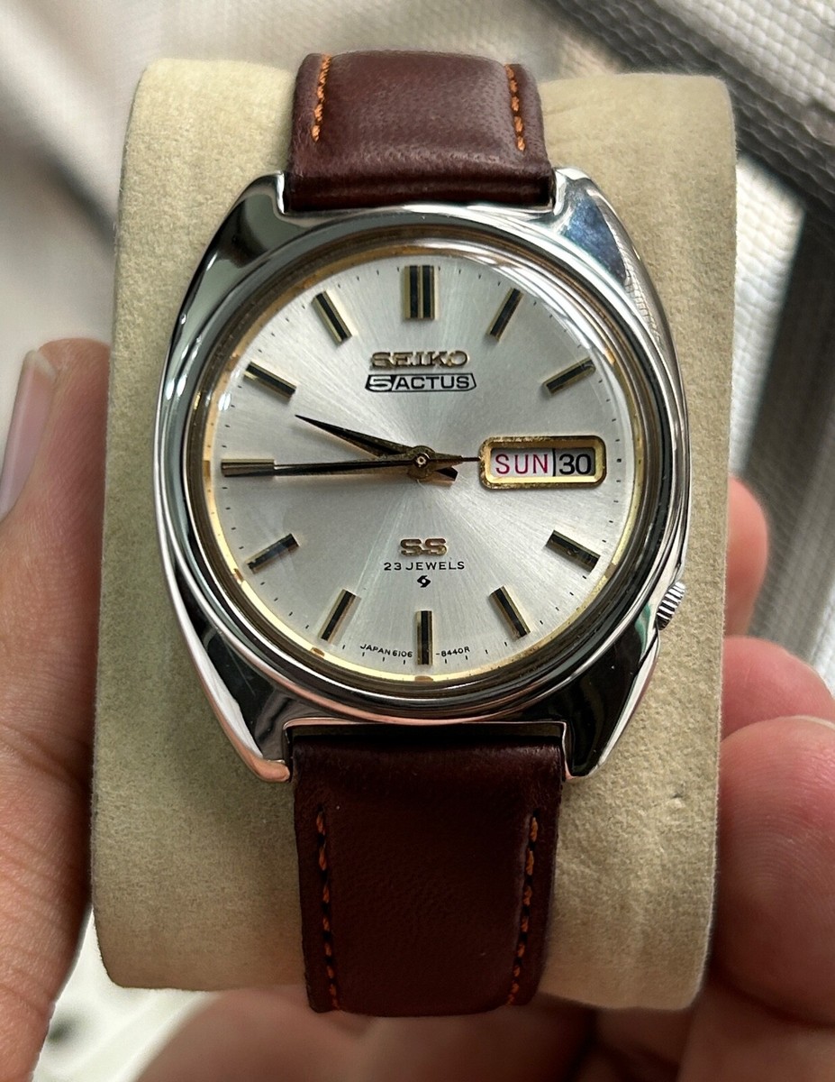 SEIKO 5 ACTUS SS 23JEWELS 自動巻きmen's Seiko 5 Actus SS Automatic 23 Jewels Silver Dial Japan Men's