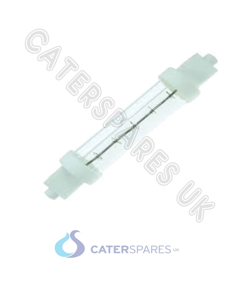 CSUK CATERING HALOGEN HEAT LAMP BULB 500W DOUBLE JACKETED GLASS GANTRY LIGHT 120MM R7