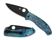 Spyderco Knife Tenacious R.I.L. C122TIBLBKD2P Blue Titanium D2 Pocket Knives