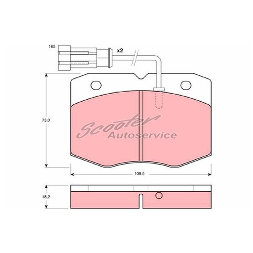 TRW Bremsklötze Bremsbeläge Bremsbelagsatz GDB2051