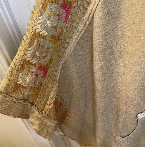 Free People Oversize Poncho Wildside bestickt mit Kapuze XS/S beige #OB1031557 - Bild 7 von 15