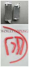 NJ-Aluminum radiator + silicone hose for Kawasaki KX250F 2019 2020 19 20 RED new