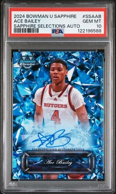 2024 BOWMAN U SAPPHIRE SELECTIONS AUTOGRAPH ACE BAILEY AUTO PSA 10 
