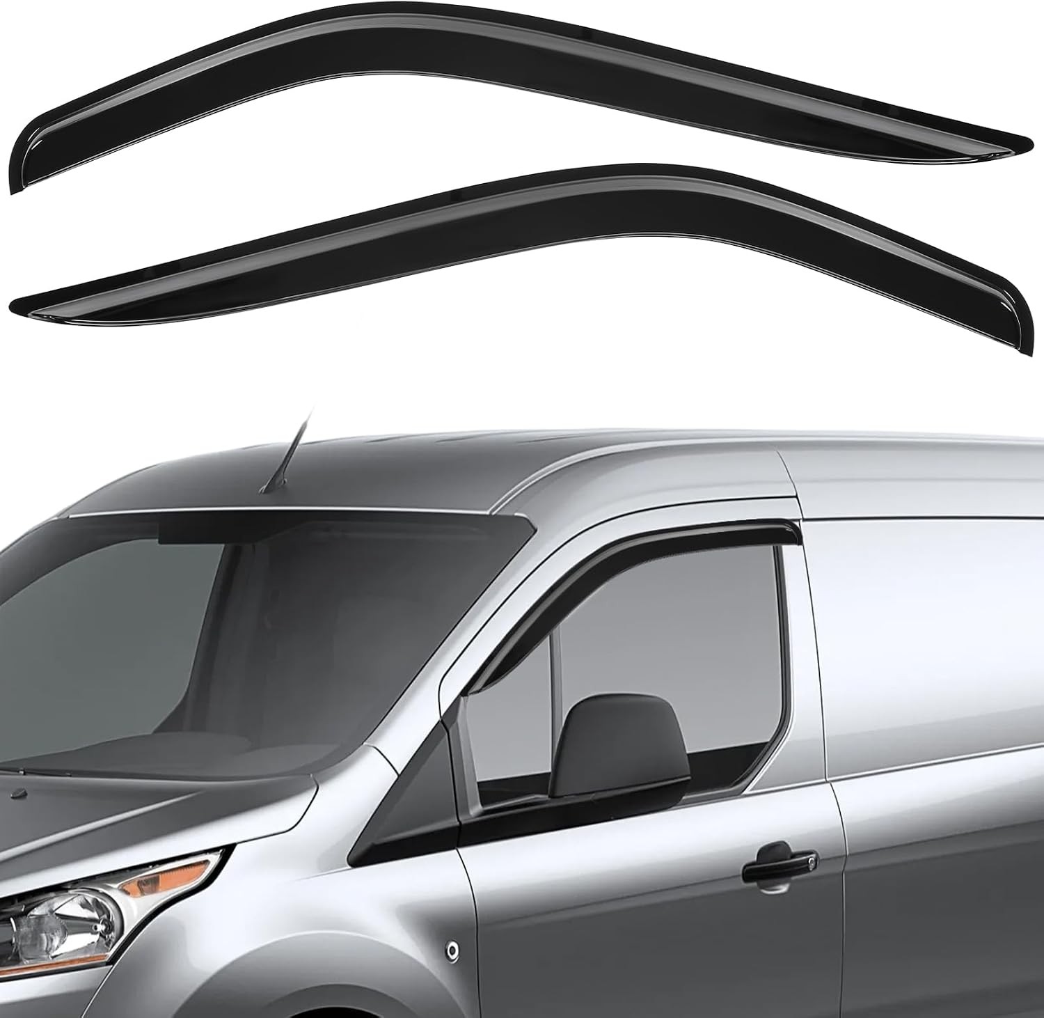 Wind Deflectors Rain Guards Fit for Ford Transit MK8 2014-2025 | Tape-On Easy I