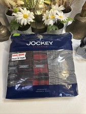 NOS 2012 Jockey Men's Cotton Boxer - 4 Pack Large 36"-38". Possibly Macy s TBD