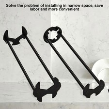 ›2Pcs Basin Wrench Faucet Wrench Iron Under Sink Wrench Faucet Tool For Tight