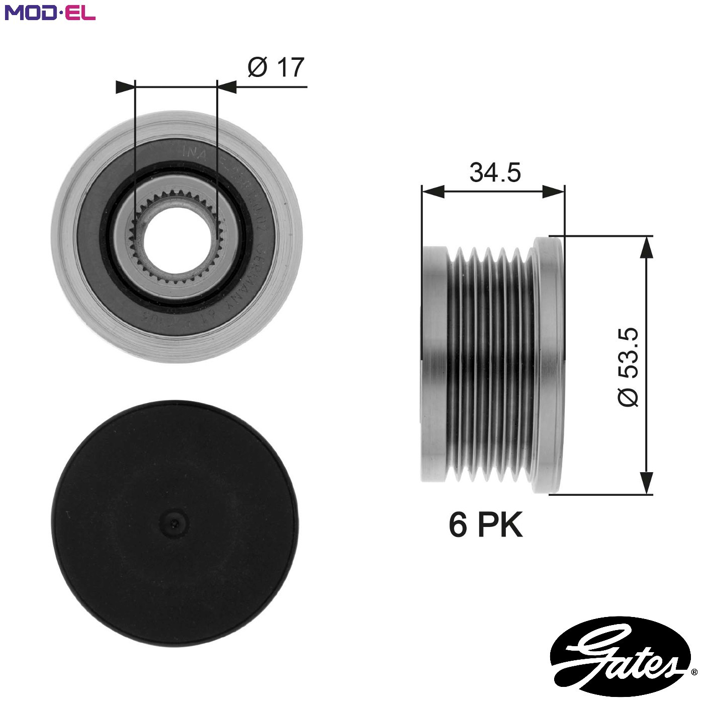 ✅Fits GATES OAP7109 OAP7109 OVERRUNNING ALT. PULLEY ⭐UK Seller⭐ - Image 11