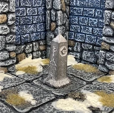 Vintage MAGIC RUNE PILLAR Terrain Objective Marker metal AD&D grenadier OOP AB25