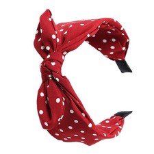 Vintage Red Polka Dot Bow Headband for Women, Retro Hair Accessory