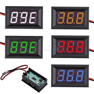 0.56 inch 2 Wire 3-Digit Digital Display DC Voltage Meter Voltmeter DC 5-120V