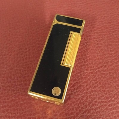 Dunhill Lighter Black Gold Roller Ignitable