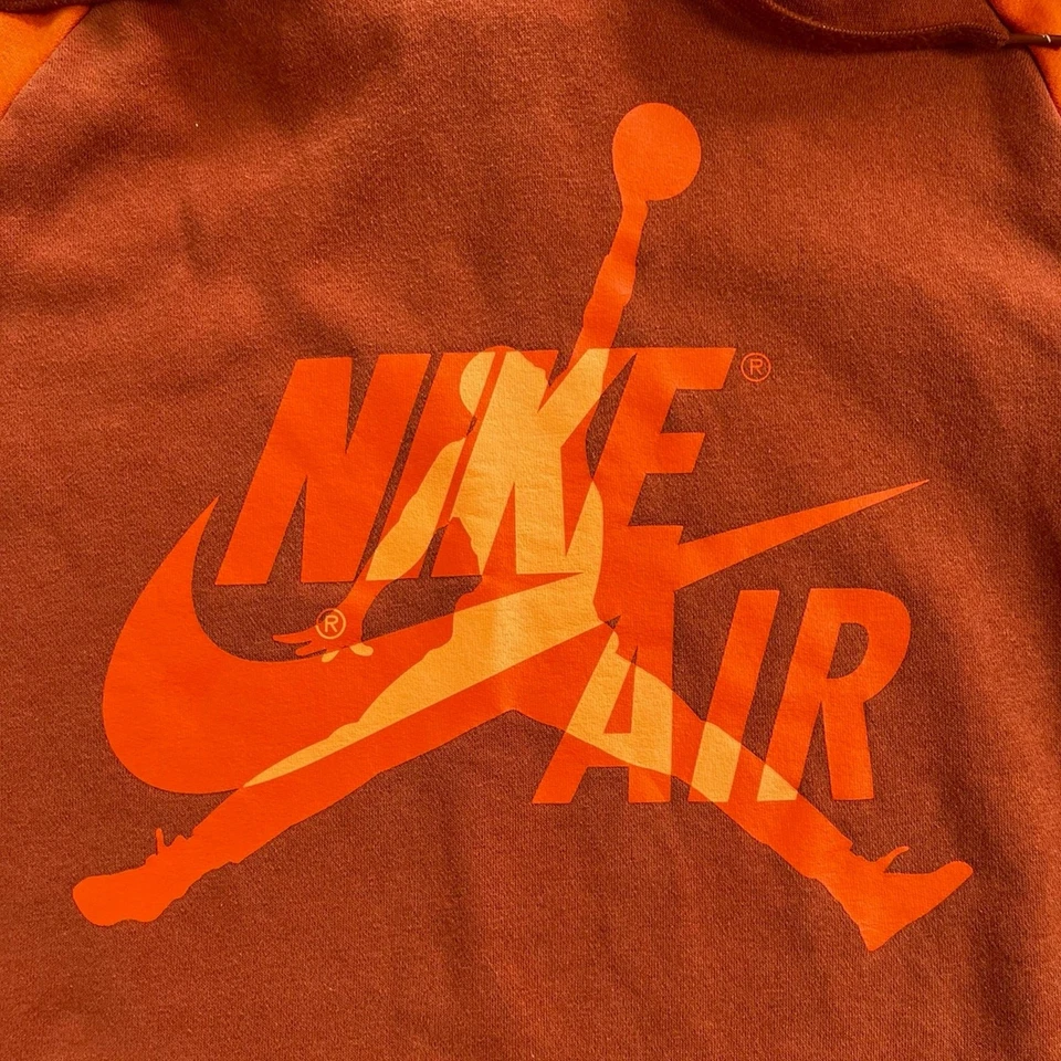 Jordan Niños Jumpman Polar Pullover Sudadera con Capucha Naranja Marrón Talla M Mediana Nike Juvenil Foto 3 de 4