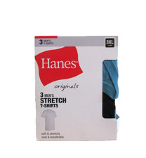 New Men's Hanes Originals 3 Pack Tagless Cool Breathable Stretch T-Shirts 3XL