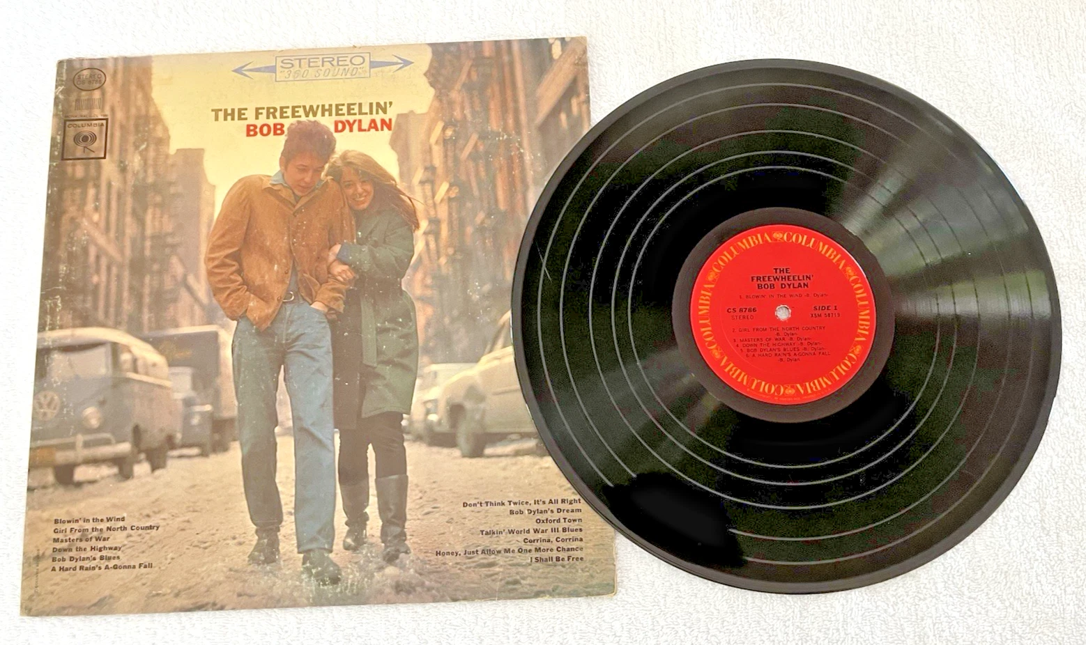 Bob Dylan Freewheelin CS 8786 Stereo LP 360 Sound 1970 Reissue Santa Maria