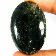 65.25Cts100 Natural Green Moss Agate Oval Cabochon Loose Gemstone