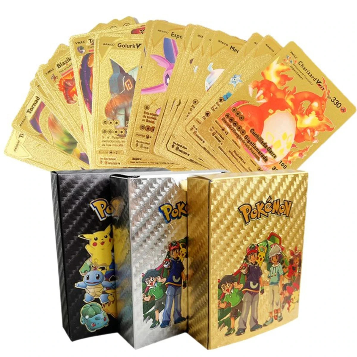Confezione di Carte Pokémon Gold - Charizard VMAX foto 2