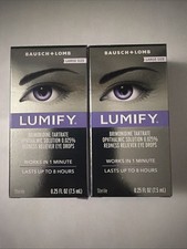 Lot of TWO - Lumify Redness Reliever Eye Drops - 0.25 Fl. OZ. 7.5 ml. Exp2027 