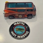Hot Wheels Redline Brown  Beach Bomb! NICE SHAPE! ALL ORIGINAL W/medal Badge