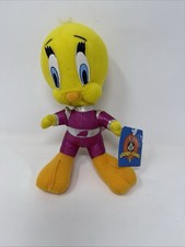 Vtg Looney Tunes Tweety Bird 16" Plush Pink Metallic Spacesuit Cartoon Novelty
