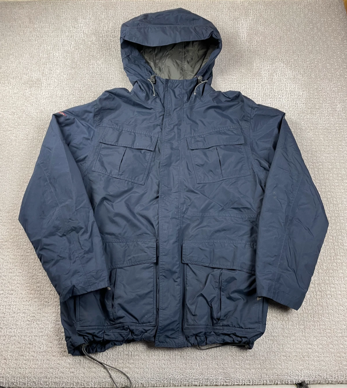 Vintage Nike Fit Storm Jacket Mens L Blue Full Zip Lined USA Cycling Olympics