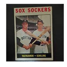 Topps 1964 Sox Sockers #182 Carl Yastrzemski Chuck Schilling Boston Red Sox