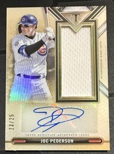 2021 Topps Triple Threads Joc Pederson Single Jumbo Relics Auto Gold /25 Cubs