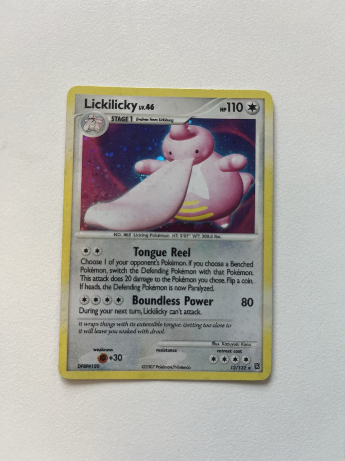 Lickilicky 12/132 Secret Wonders Holo Rare English HP 110