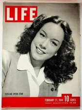 LIFE Magazine February 21 1944 Vol 16 No 8 Teen-Age Opera Star Publisher Time