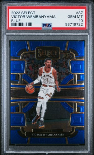 2023 Panini Select Victor Wembanyama Blue #87 PSA 10