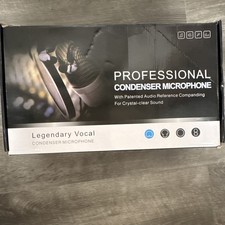Legendary Vocal Condenser Microphone Kit Wired Black w/ Pop Filter Boom Arm