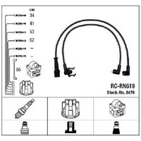 ZüNdleitungssatz FüR Renault 21 B48 K48 L48 2.0 2.2 86 Bis 94 NGK Neu Original