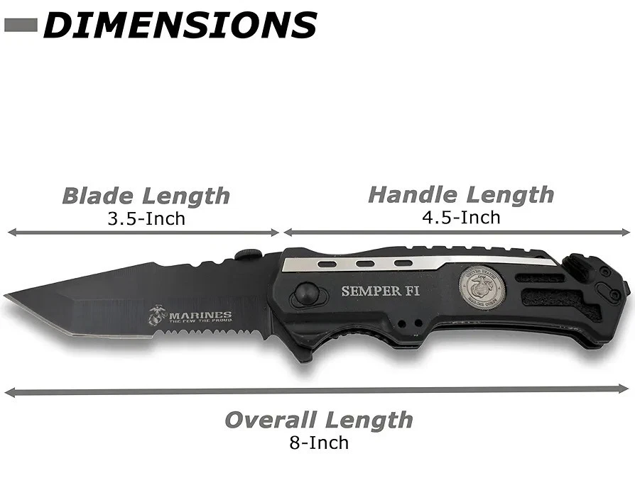 U.S. Marines MTech USMC - Spring Assisted folding knife EDC Collectable Gift - Image 3 of 4