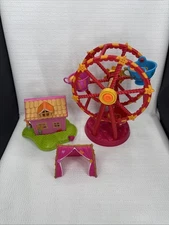 LaLaloopsy 3" Doll Caurosel TreeHouse and Camping Tent Toy Lot