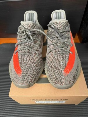 adidas Yeezy Boost 350 V2 Beluga Reflective Size 8.5 Pre-Owned GW1229 Orange 