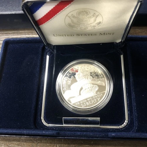 PF70 2000 P Library of Congress Commemorative Proof Silver Dollar NGC *8671