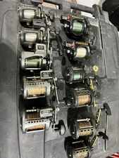 11 Salmon And Trout Trolling Reels Coppers Mono Leadcore Line Counters Work Grea