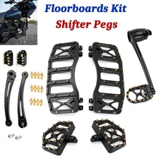 MX Floorboards Foot Pegs Kit Brake Arm Shifter Levers For Harley Road King Glide