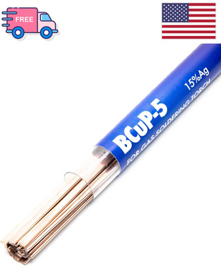 20 Sticks Brazing Rods Bcup-5 15% Silver Solder Phos Copper Brazing Alloys Flat