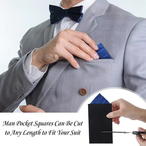 Pre Folded Triangle Pocket Square Polyester Handkerchief, Green. (Untracked) - Picture 2 of 4