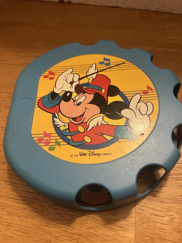 Disney Mickey Mouse Double-Row Blue Tambourine Musical Instrument