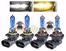 9005 9006 Headlight Bulbs High Beam Super White 5000k Xenon Halogen 2pcs Each