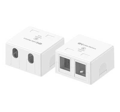 Cable Matters UL Listed 2-Port Keystone Jack Surface Mount Box White UL Listed