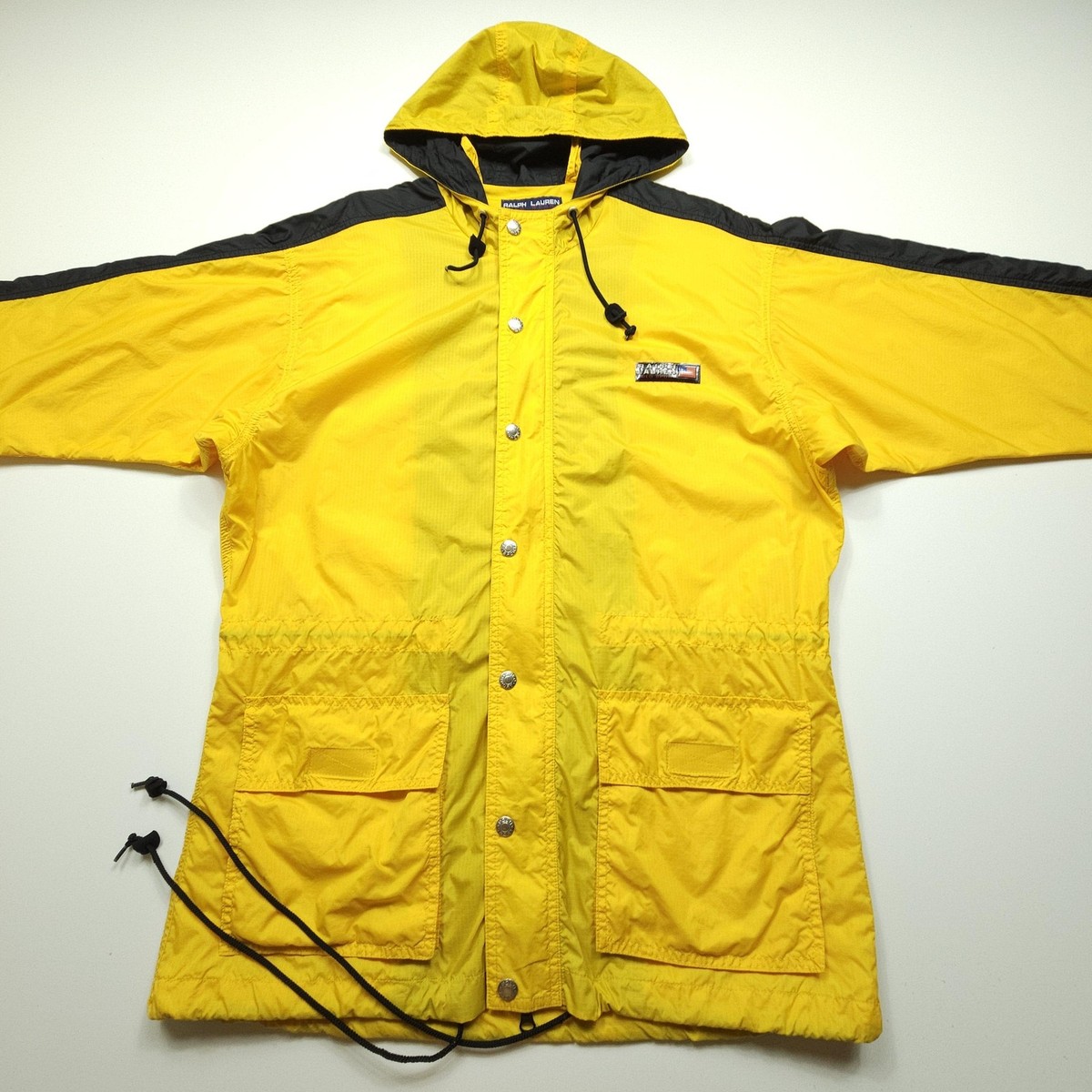 VTG Ralph Lauren Polo Sport Mens Jacket Small Hooded Nylon Sailing