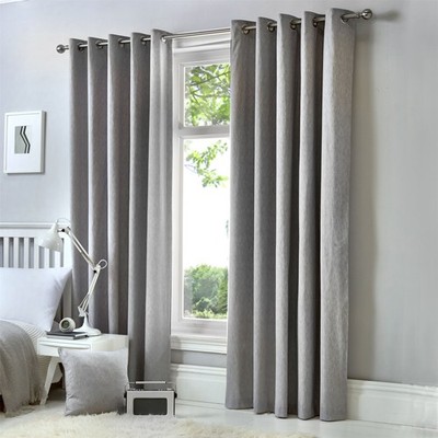 Ösenvorhänge 100% Baumwolle Cannes von Fusion in Silber