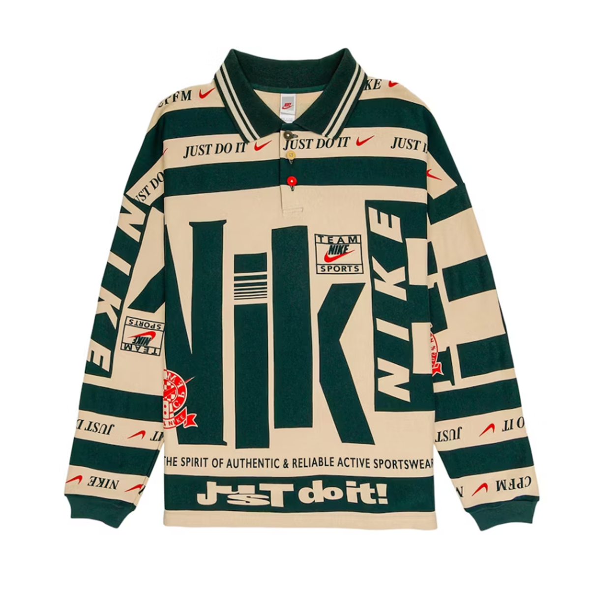 NIKE×Cactus Plant Flea Market ロングスリーブポロ Nike x Cactus Plant Flea Market Long Sleeve Polo Natural | eBay